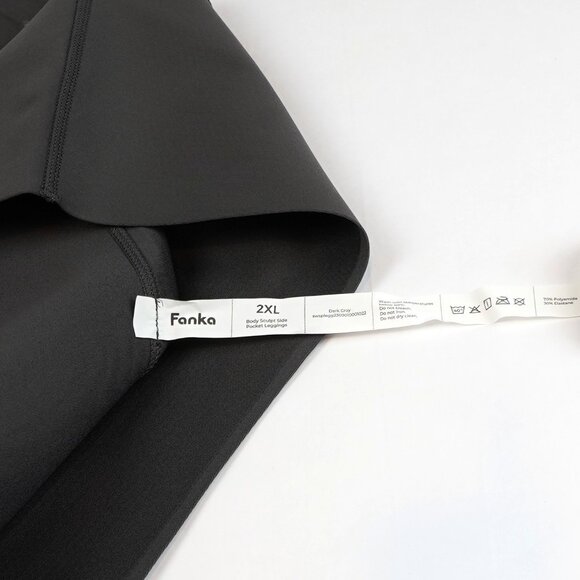 Fanka Body Sculpt Side Pocket 7/8 Compression Leggings Dark Gray - 2XL - Picture 4 of 4